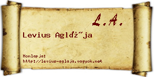 Levius Aglája névjegykártya
